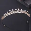 G310 Versión coreana de hermosa aleación de joyería diadema de pedrería accesorios para vestido de novia corona pequeña venta al por mayor