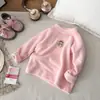 2026 Nova Camiseta Básica de Lã Grossa Quente com Desenhos para Outono e Inverno de Crianças Meninas, Atacado de Roupas para Meninas