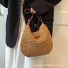 Bolsa de palha casual crossbody nova bolsa de palha portátil simples de verão bolsa de tecido bolsa de praia de férias à beira-mar bolsa feminina completa