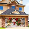 Decoraciones de Escena Más Vendidas Transfronterizas, Pegatinas Navideñas para Garaje, Telas Colgantes Más Vendidas en Amazon, Decoraciones para Fiestas de Año Nuevo