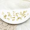 Material DIY acessórios de joia banhado a cobre ouro 18K brilhante 26 letras pingente colar pulseira brincos
