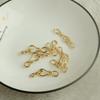 Color oro de 14k retención de color gancho de conexión de 8 caracteres accesorios para joyería hecha a mano DIY cuerda para colgar pulsera signo de interrogación hebilla de cierre