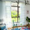 Venta al por mayor Nuevo Estilo Pequeño Fresco y Versátil Cortinas Blancas y Mosquiteros Acabado Rejillas para Ventana Mirador Transmisión de Luz Cortinas de Gasa Bordadas Pastorales