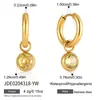 Pendientes Jieding de acero de titanio con pedrería de colores y colgantes de circonita, accesorios para orejas de acero inoxidable, sensación de lujo ligero y alta gama, venta al por mayor transfronteriza