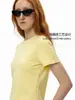 Camiseta Feminina Jie Zhan Refrescante Bordado Raiz de Lótus Slim Fit 2026 Verão Nova Marca Transfronteiriça Tendência Manga Curta Esportiva Secagem Rápida