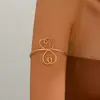 Moda Transfronteriza Europea y Americana Exagerado Brazalete de Brazo Creativo para el Día de San Valentín Geométrico Trenzado con Forma de Corazón de Doble Capa Brazalete de Brazo