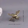 Abeja Antigua de Latón, Mantis, Grillo, Mosca, Libélula Adorno de Insecto Pie Sólido de Mango para Mascota de Té Manualidad para el Hogar