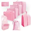 Bolsa de almacenamiento de viaje, juego de seis piezas, juego de siete piezas, juego de ocho piezas, bolsa de lavado plegable, bolsa de almacenamiento de ropa, paquete de bolsa de viaje