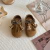 Zapatos Pequeños de Cuero para Niñas 2025 Otoño Nuevo Retro Boca Baja Antideslizantes Zapatos Birkenstock Moda Estudiante Versátiles Zapatos Casuales