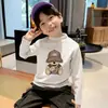 Capa base térmica de forro polar para niños Otoño Invierno 2026 Estilo Nuevo Ropa interior de cuello semi-alto para niños Camiseta Suéter cálido Top versátil