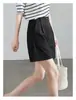 Pantalones Cortos Casuales de Calidad Boutique Verano 2026 Nuevo Estilo Holgados Adelgazantes de Cintura Alta Plisados de Línea A para Mujer