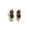 Accesorios de Joyería Transfronterizos Pulsera Colgante Piedra Natural Ojo de Tigre Hecho a Mano DIY Colgante de Collar Accesorios de Joyería Perlas de Imitación