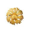 Nuevo Estilo Palacieguista Francés Borla Girasol Broche Oro Mate Flor Abrigo Traje Mujer Retro Broche Accesorio Regalo