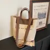 Bolso de Hombro Casual Nuevo Estilo Coreano, Bolso Tote de Gran Capacidad, Bolso Cruzado Artístico con Bloques de Color para Estudiantes
