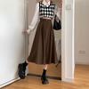 Falda Vintage de Talla Grande para Primavera y Otoño 2025 para Mujer, Nueva Falda Adelgazante de Largo Medio para Otoño, Falda Acampanada de Línea A a la Moda
