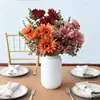 Ramo de Esquejes de Flores Falsas de Margarita Simulada Adornos de Decoración para el Hogar y el Dormitorio Accesorios para Fotografía Transfronteriza