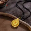 Loja de Ouro Mesmo Estilo Esmalte Dourado Antigo Bússola de Oito Tesouros Giratória Pingente Novo Estilo Chinês Bússola de Oito Tesouros Giratória Pingente
