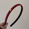 Faixa de Cabeça Estreita com Testas Altas Etiqueta Dourada para Mulheres, Grampo de Cabelo com Textura Simples, Versátil Retrô com Toque de Luxo, Acessórios de Cabelo Faixa de Cabeça de Luxo Leve