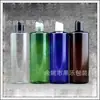 Botella blanca de hombros planos de 500 ml con tapa abatible, botella marrón abatible para champú, botella transparente de gel de ducha de 500 ml, botella de aceite esencial puro