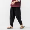 2025 Nuevos Pantalones de Linterna Sueltos Estilo Chino Primavera y Verano Hanfu Leggings sin Monje Estilo Chino Pantalones Holgados para Hombre
