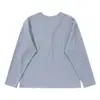 Ropa Vintage Yidao Otoño 2026 Nuevo Estilo Japonés Moderno Falso Dos Piezas Cuello en V Pequeño Canalé Holgado Casual Camiseta de Manga Larga para Hombre