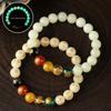 Pulsera del Dios de la Riqueza de Cinco Vías de Piedra Luminosa Pulsera Redonda de Seis Caracteres Proverbiales para Mujer Pulsera de Rosario Masculina para el Año de Nacimiento Joyería Luminosa