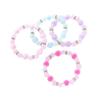 En stock al por mayor pulsera elástica de cuentas para niños pulsera de cuentas redondas lindas para niñas pulsera de mejor amiga dulce joyería de color caramelo
