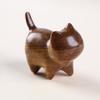 Gato Wufu Juguete de Sándalo DIY Pequeños Adornos Lindo Gatito Negro Mini Escritorio Artístico Regalos Simples