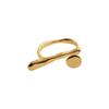Anillo abierto geométrico minimalista de estilo ins europeo y americano con forma especial, nicho de alto sentido, lote de pulseras de diseño irregular
