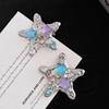 Pinza Lateral de Corazón para Niña Pinza para el Cabello de Estrella con Pedrería Super Brillante Estilo de Lujo Ligero Gama Alta Pinza para Flequillo Accesorios para el Cabello Completamente de Diamante Nuevo 2024