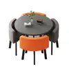 Mesa de comedor plegable que ahorra espacio para uso doméstico en apartamentos pequeños, juego de mesa y sillas para reuniones en tiendas, mesa redonda de recepción para ocio