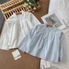 Camisa Rantuo para niña 2026 nuevo modelo estilo universitario infantil top de manga larga camisa de moda versátil para niños pequeños transfronterizo