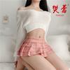 Fan Lei Lencería Sexy Suéter de Hombros Descubiertos Uniforme Conjunto de Tentación Uniforme Pijama de Deseo Puro para Mujer 02