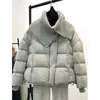Moda de Invierno 2026 para Mujer, Nuevo Abrigo de Punto Grueso y Cálido con Cuello de Solapa, Tallas Pequeñas, Estilo para Viajar al Trabajo