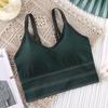 Directo de fábrica Kaka chaleco de cinta plateada multi-tirante espalda bonita fruncido sin aro de acero moda Joker Deportivo Pechera para mujer