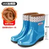 Botas de chuva femininas, cano baixo, médio, alto, para todas as estações, impermeáveis, antiderrapantes, resistentes ao desgaste, com sola grossa, confortáveis