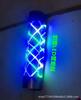 Luz Giratória para Cabeleireiro Salão de Beleza Barbearia Luz Giratória LED Colorido Brilhante de Cristal Semi-Círculo Caixa de Luz da Moda para Pendurar na Parede Externa