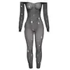 Chicas guapas transfronterizas discotecas europeas y americanas perspectiva ropa de red sexy mono ropa de red de pesca con agujeros comercio exterior suministro WISH al por mayor