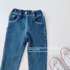 Ropa para Niñas 2025 Nueva Ropa de Otoño e Invierno Niñas Bebés Estilo Coreano Jeans Pequeños Elegantes Pantalones Acampanados para Niños Pantalones para Niños