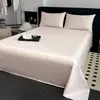 Sábana bajera ajustada de algodón 100% de 60S de color liso de una sola pieza, Sábana bajera ajustada de satén puro de algodón de alta calidad de doble capa, Sábana de cama de 3 piezas con funda de almohada