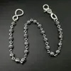 Cadena de cintura con hebilla de flor cruzada y bola, cadena colgante de bolso retro europea y americana personalizada, gruesa, stock de fábrica al por mayor