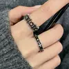 Nuevo Anillo de Cruz de Cuatro Hojas con Microincrustaciones de Diseño de Nicho para Mujer, Anillo Abierto Personalizado Estilo Retro Vintage para Mujer