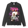 Transfronterizo Retro Hip-hop Breezy Chris Brown Estampada Camiseta de Manga Corta Pesado Manga Larga Cuello Redondo Sudadera con Capucha
