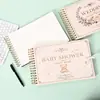Libro de invitados de boda personalizado, álbum con estampado dorado, cuaderno de espiral, impresión de folletos, mayorista fabricante de álbumes de tapa dura
