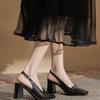 Fecha Primavera y Verano Nueva Falda Diaria Sandalias Estilo con Piernas de Hada Mostrando Piernas Más Largas y Tacones Altos Suaves
