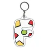 Chaveiro Pingente de Animal Alfabeto Infantil Fofo Transfronteiriço Acrílico Alfabeto Inglês Criativo Acessórios DIY Atacado
