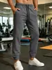 Calça Jogger Masculina Fitness Europeia e Americana 2026 Respirável Solta Casual Longa Cintura Média Cordão Elástico Calça de Moletom