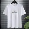Comercio Exterior Manga Corta para Hombre Verano Nuevo Estilo Algodón Modal Moderno de Gama Alta Camiseta Versátil Cuello Redondo Superior para Hombre