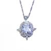 TikTok Red Social Transmisión en Vivo Venta Caliente Ocho Corazones y Ocho Flechas Chapado PT950 Diamante de Simulación Moussaint Colgante Completamente Diamantado Collar para Clavícula de Mujer