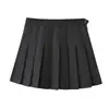 Nueva Falda Larga de Lana Otoño e Invierno Falda Plisada Traje Negro Falda de Línea A de Cintura Alta para Mujer Falda Larga Retro Engrosada